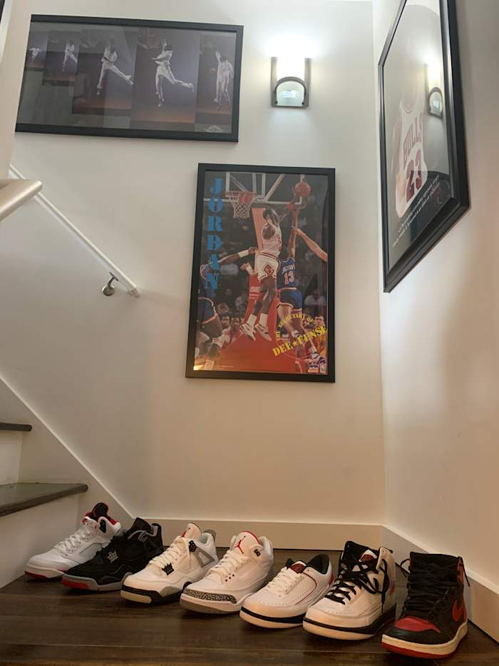 Some of Mary Berdo's prized Jordans.